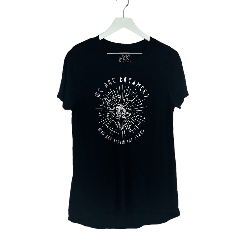 Modern Lux We Are Dreamers Black Short Sleeve Shirt Size XL